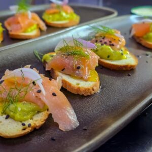 Bruschetta Guacamole e Salmone